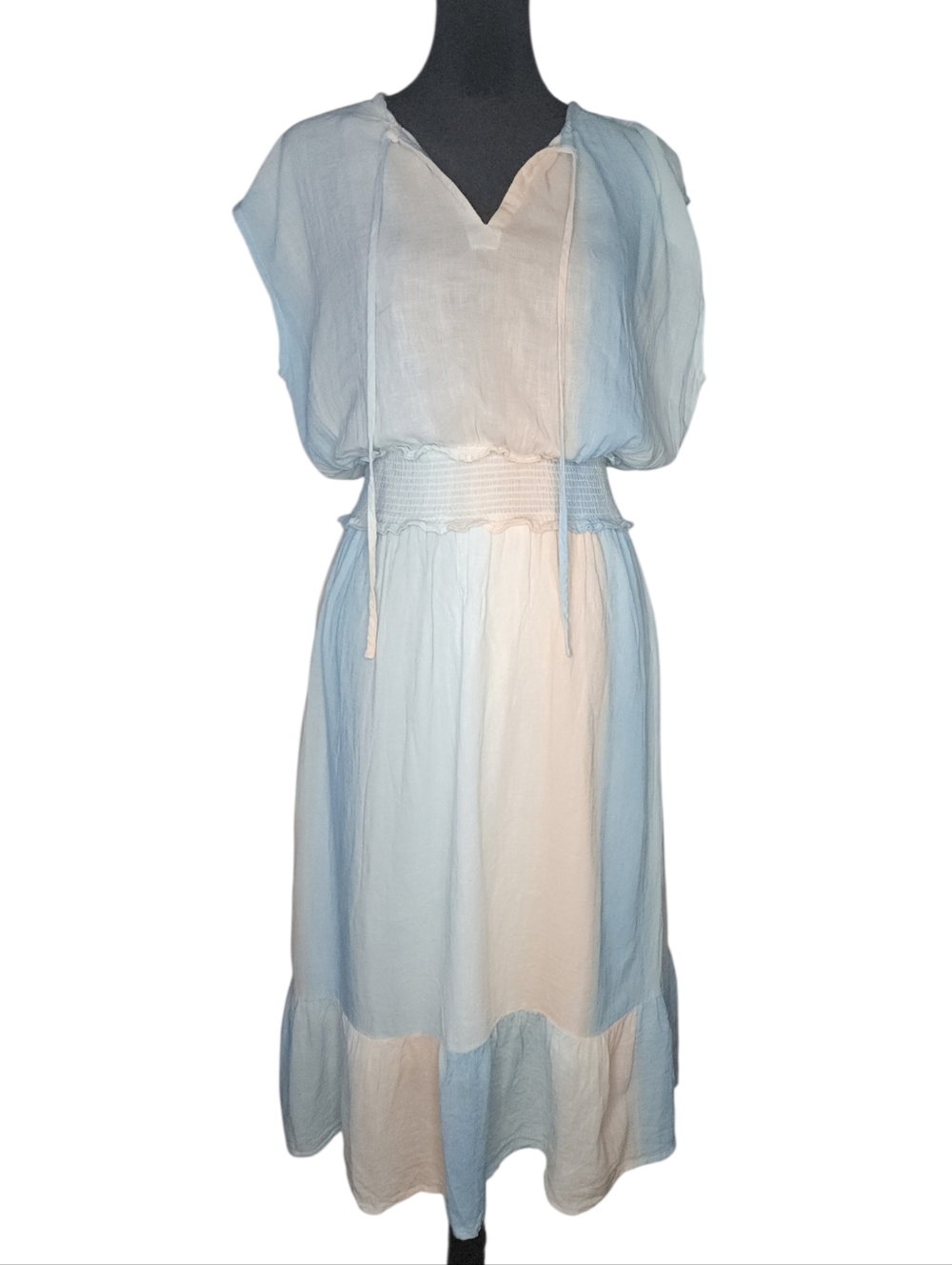 Rails Ashlyn Sunset Gradient Linen Blend Dress, Womens Small - Picture 2 of 6